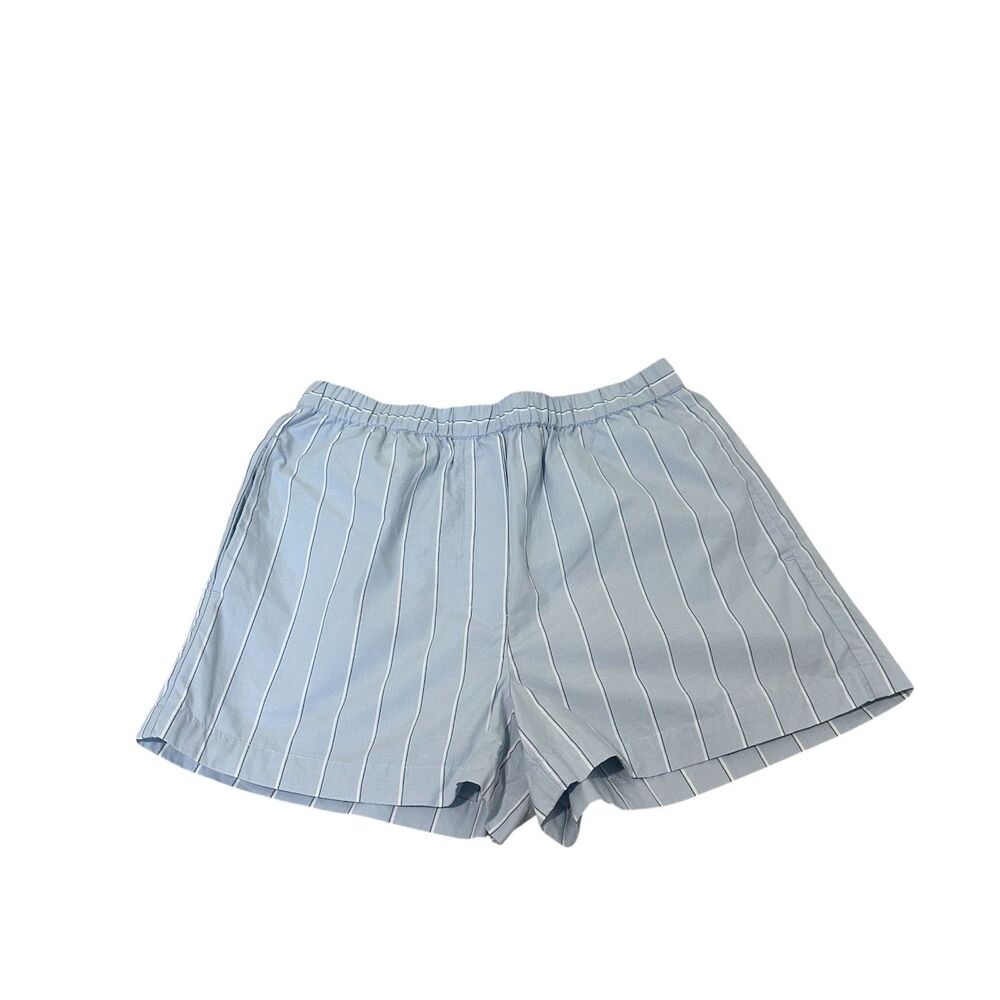 Aritzia Wilfred Free Breeze 3" High-Waisted Poplin Shorts Blue Size S
